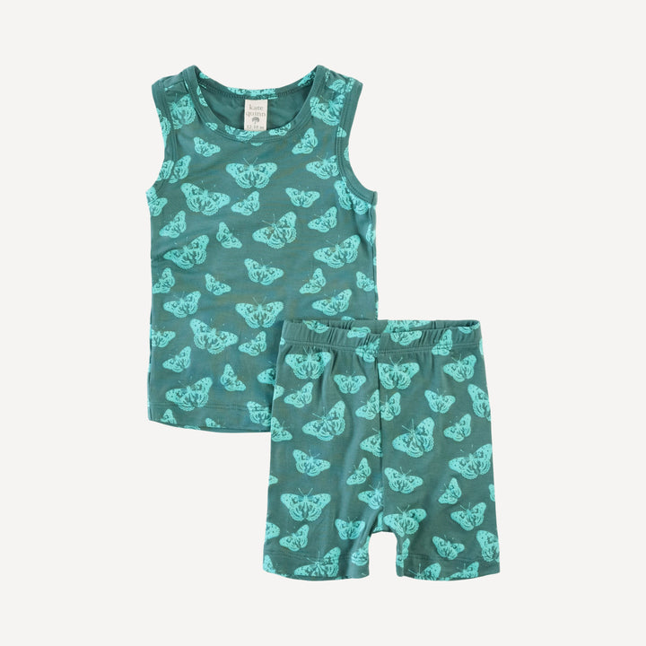 tank shortie pj set | butterflies | bamboo