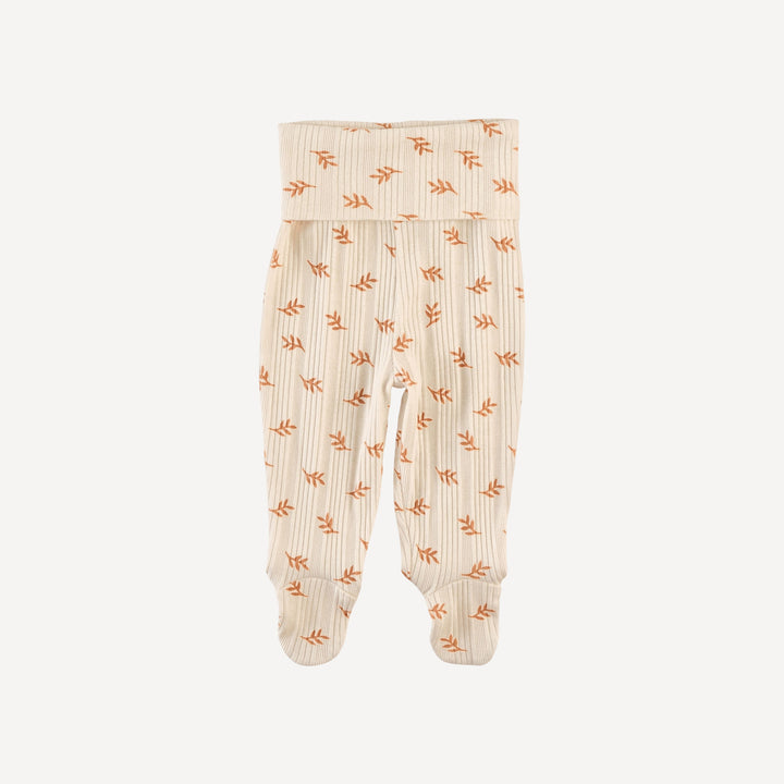 wrap layette set | butterum leaf | organic cotton multi rib