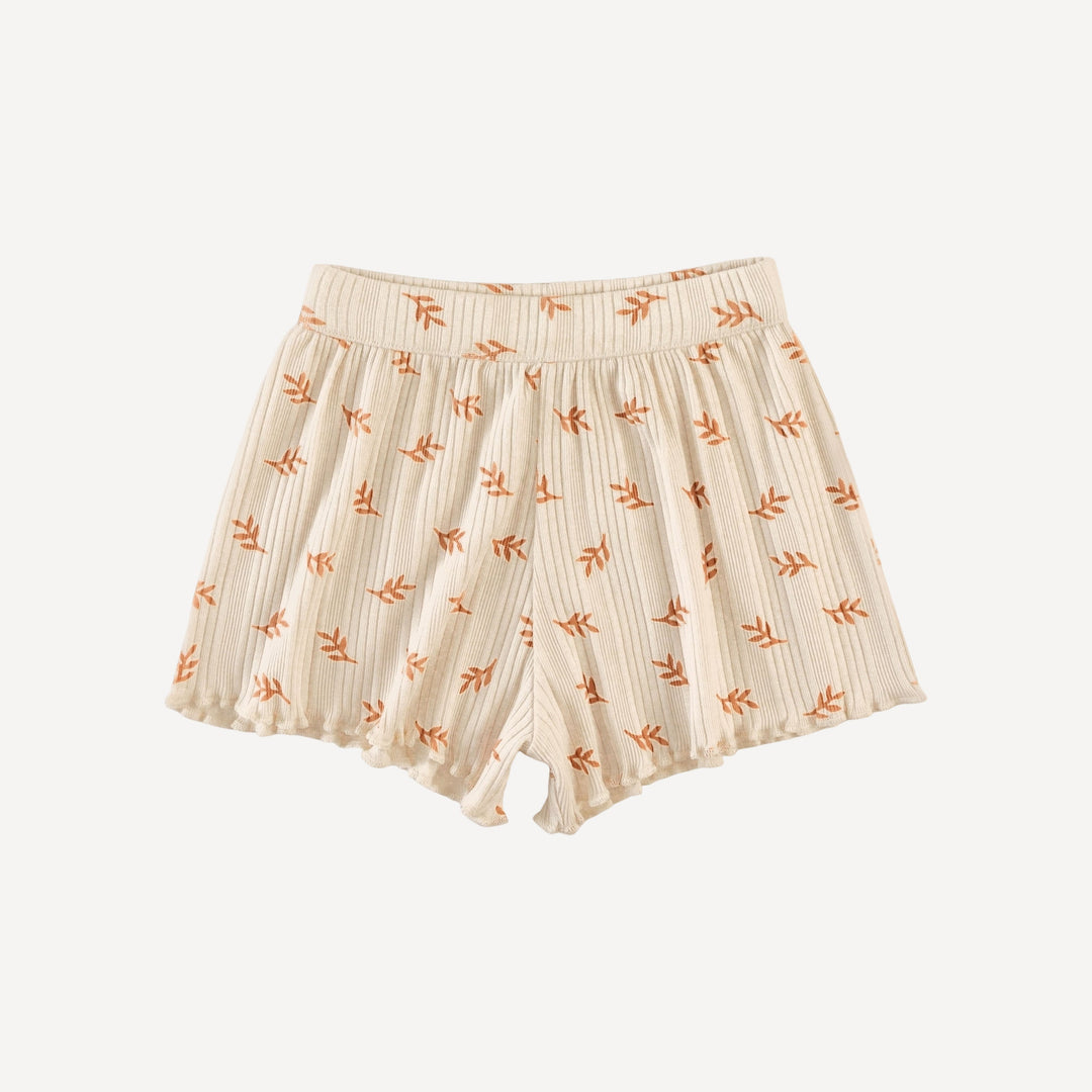 jade short set | butterum leaf | organic cotton multi rib