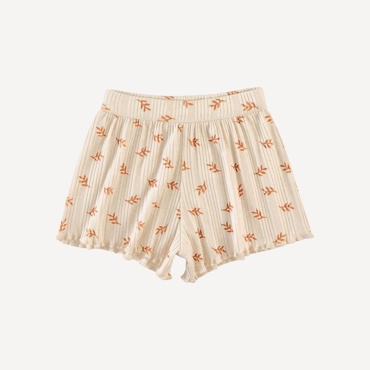 jade short set | butterum leaf | organic cotton multi rib