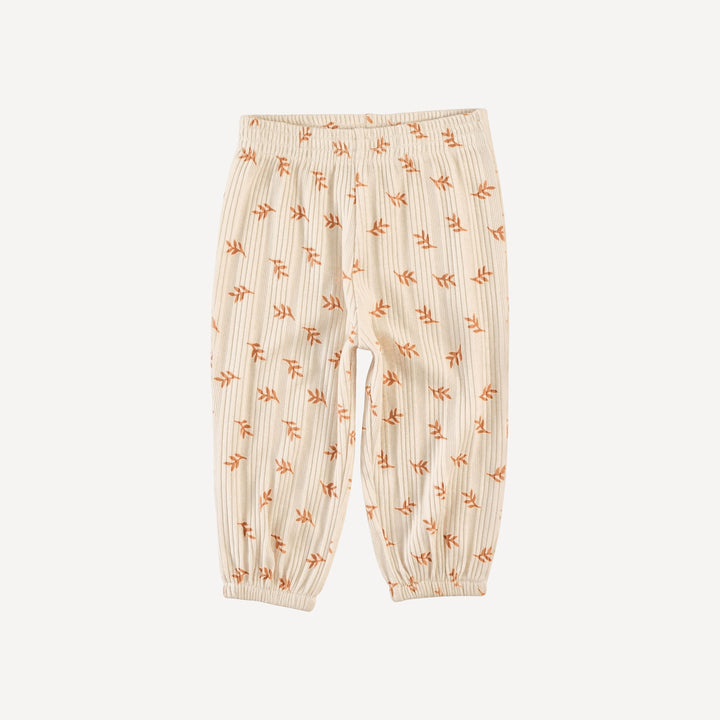 short sleeve relaxed jogger set | butterum leaf | organic cotton multi rib
