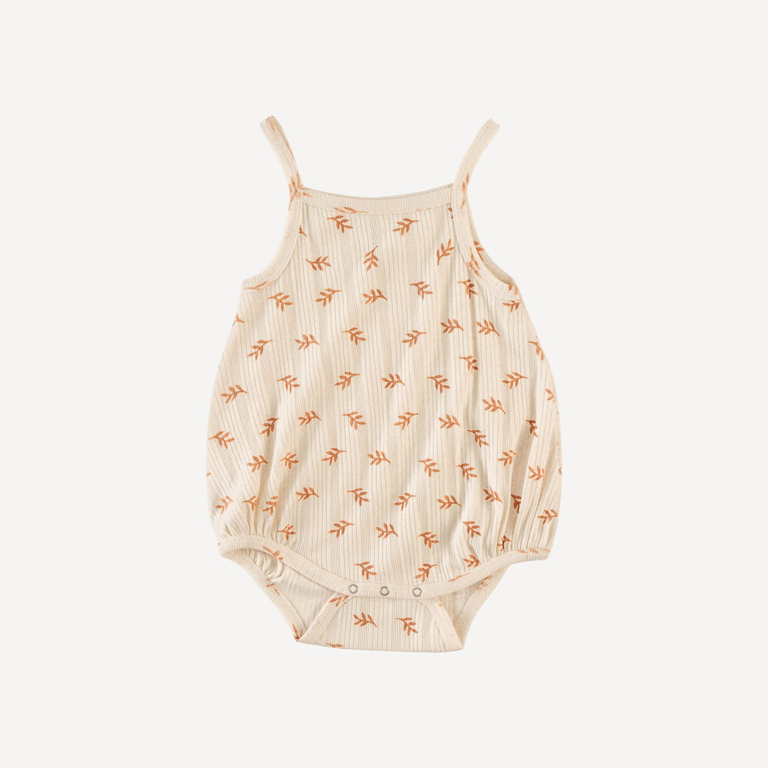 spaghetti strap bubble | butterum leaf | organic cotton multi rib