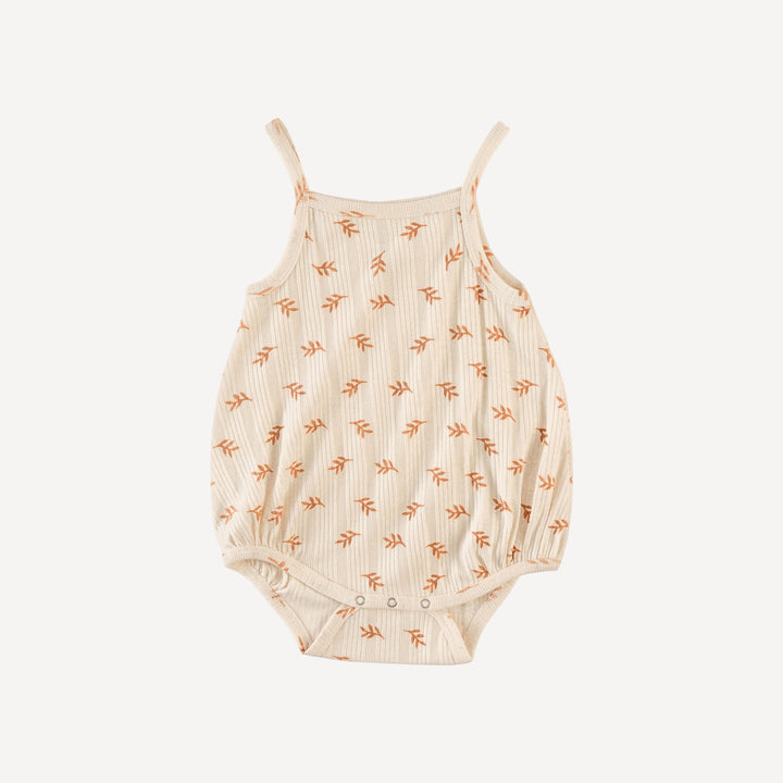 spaghetti strap bubble | butterum leaf | organic cotton multi rib