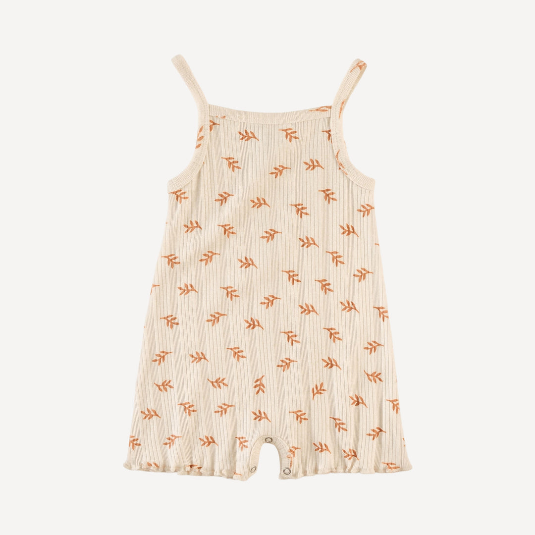 spaghetti strap lettuce shortie | butterum leaf | organic cotton multi rib