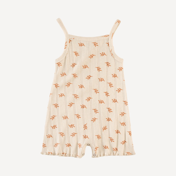spaghetti strap lettuce shortie | butterum leaf | organic cotton multi rib