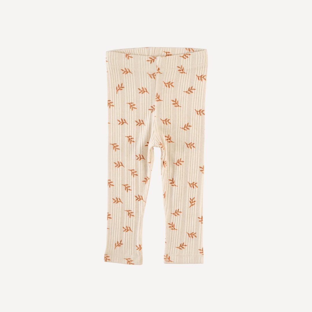 classic skinny legging | butterum leaf | organic cotton multi rib