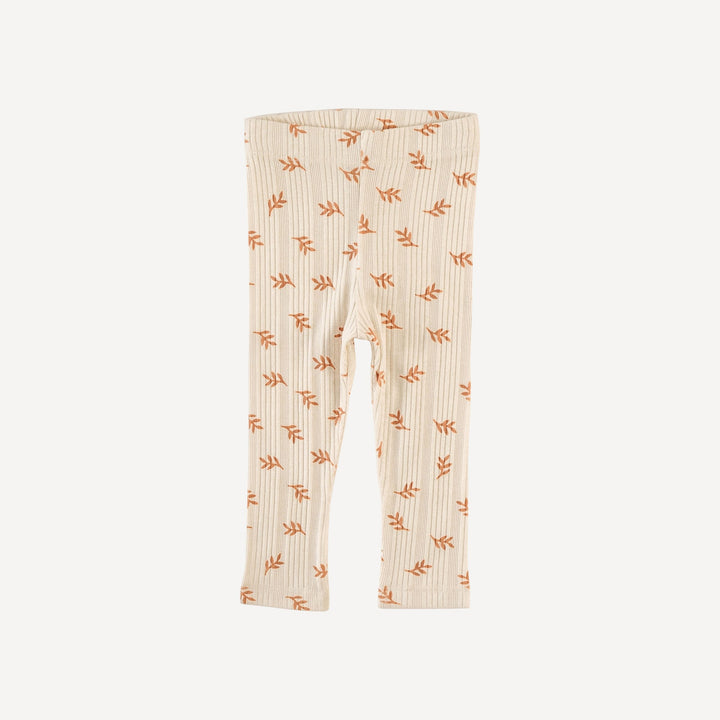 classic skinny legging | butterum leaf | organic cotton multi rib