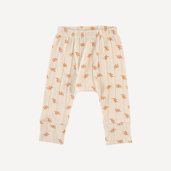 classic panda pant | butterum leaf | organic cotton multi rib