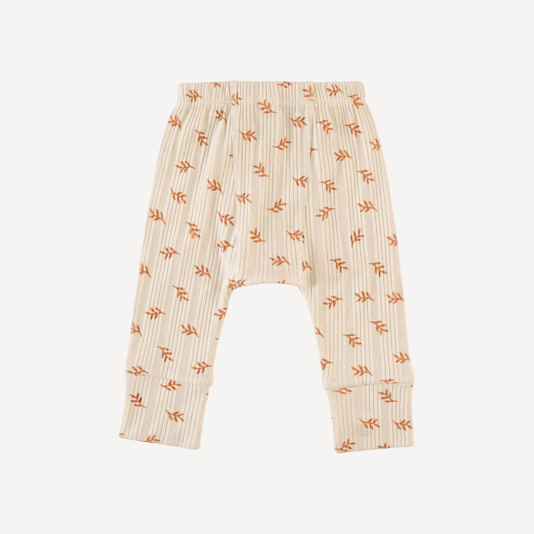classic panda pant | butterum leaf | organic cotton multi rib