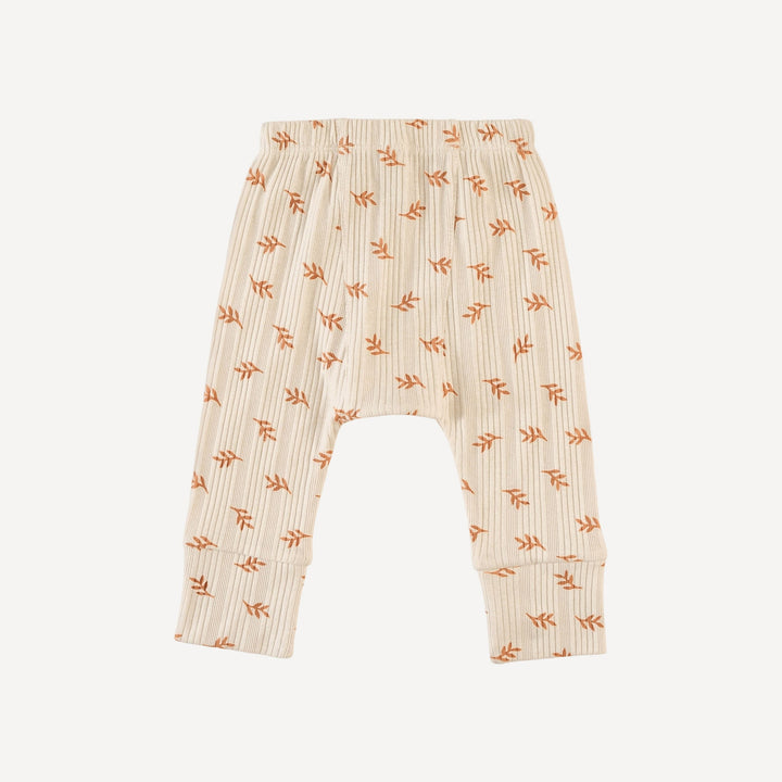 classic panda pant | butterum leaf | organic cotton multi rib