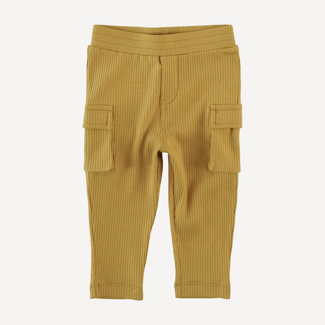 skinny cargo pant | honey mustard | organic cotton single rib