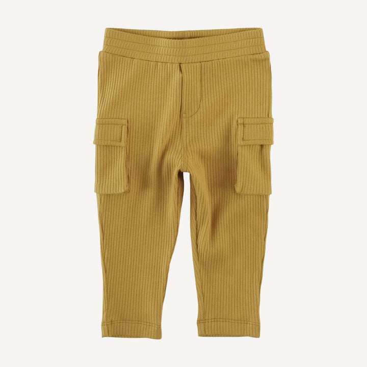 skinny cargo pant | honey mustard | organic cotton single rib