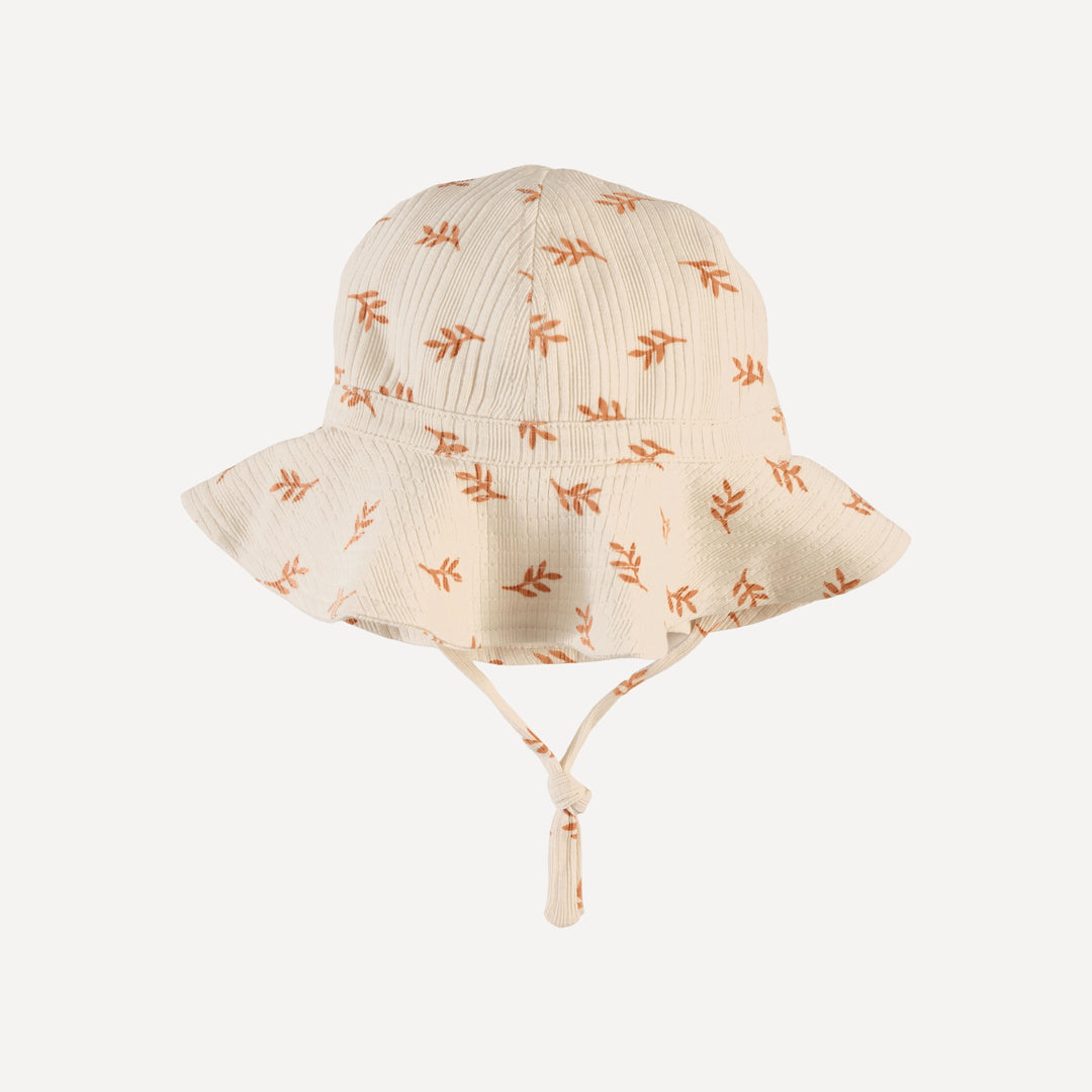 sun hat | butterum leaf | organic cotton multi rib