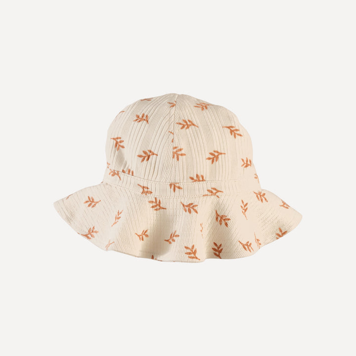 sun hat | butterum leaf | organic cotton multi rib