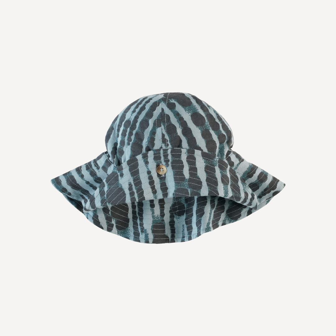 button sun hat | blue water drops | bamboo
