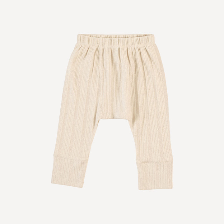 classic panda pant | oatmeal | organic cotton multi rib
