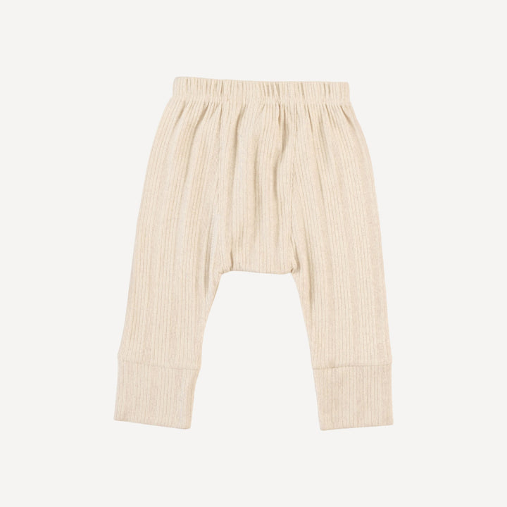classic panda pant | oatmeal | organic cotton multi rib