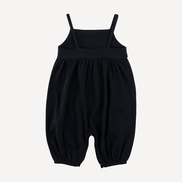 skinny strap jumpsuit | black | organic cotton single rib