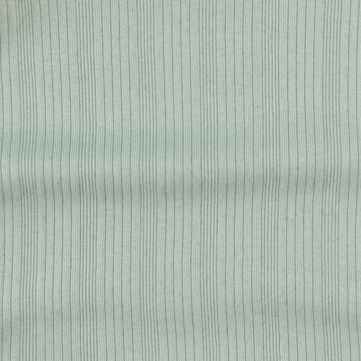 short sleeve lap neck lettuce dress | heron blue | organic cotton multi rib