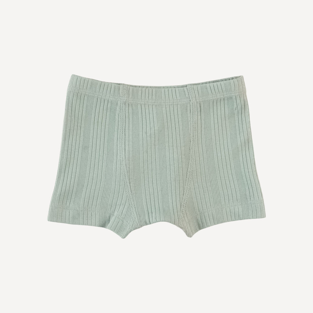 boxer | heron blue | organic cotton multi rib