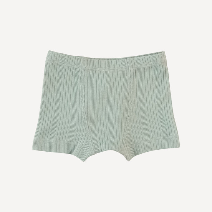 boxer | heron blue | organic cotton multi rib