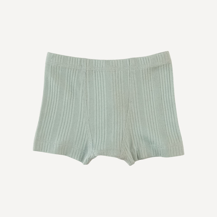 boxer | heron blue | organic cotton multi rib