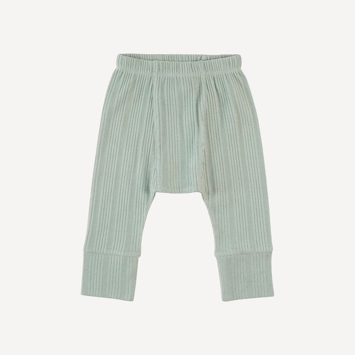 classic panda pant | heron blue | organic cotton multi rib