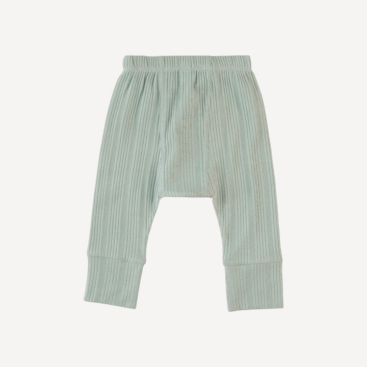classic panda pant | heron blue | organic cotton multi rib