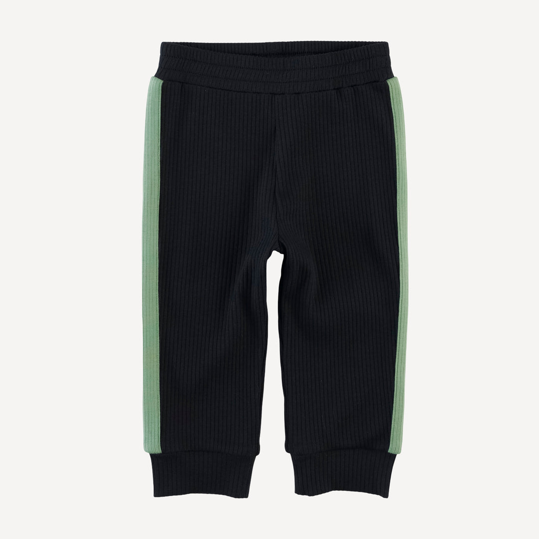 short sleeve football set | black | organic cotton single rib