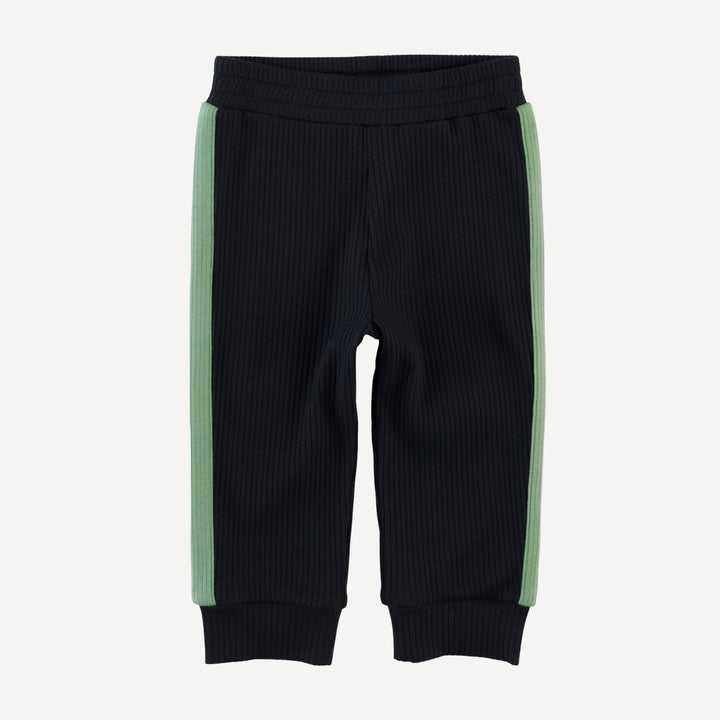 short sleeve football set | black | organic cotton single rib