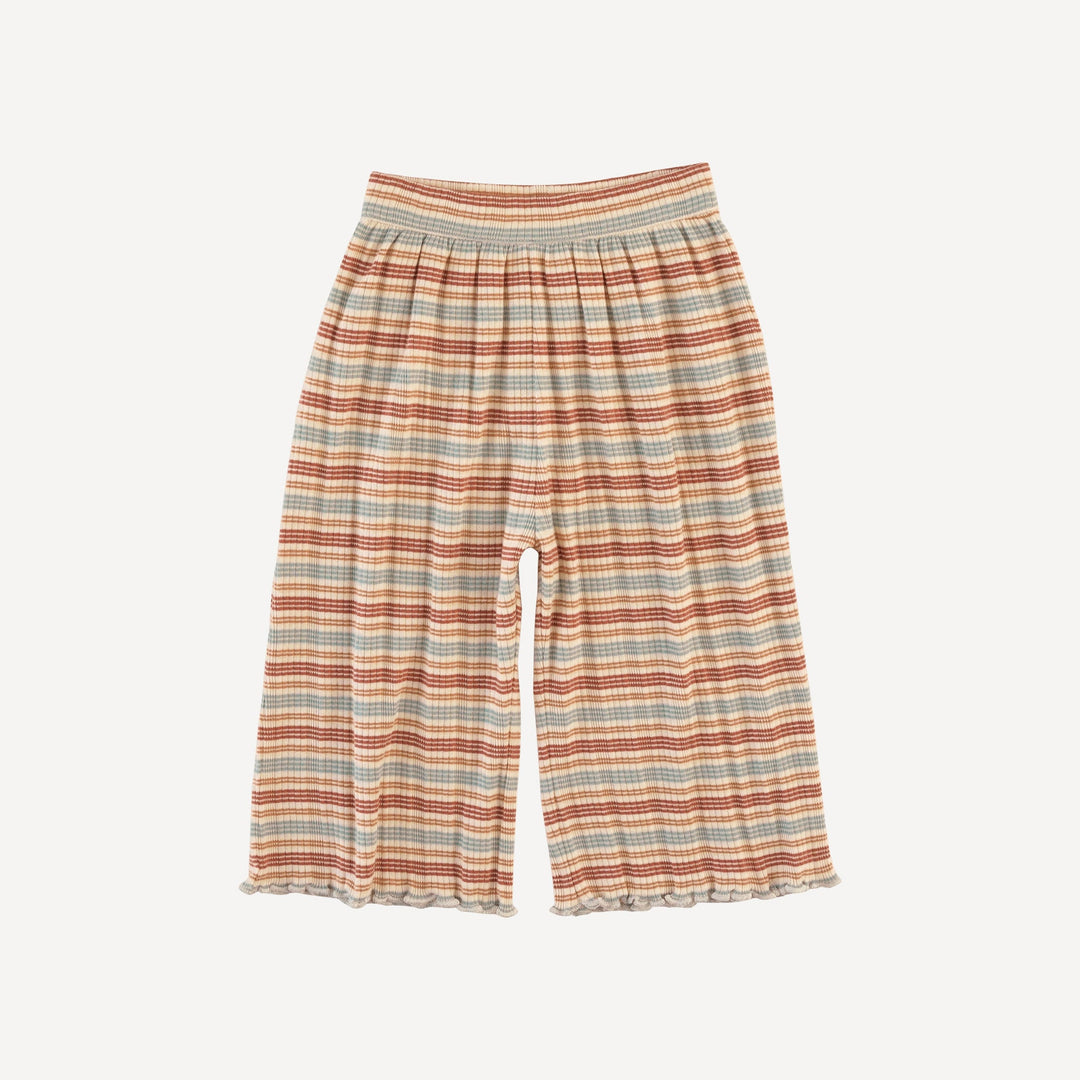 short sleeve jade set | multi stripe | organic cotton multi rib