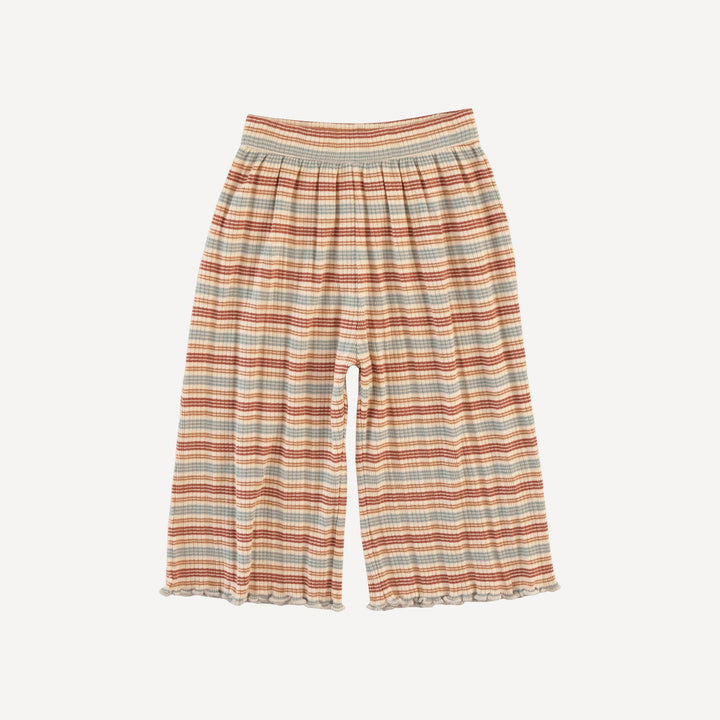 short sleeve jade set | multi stripe | organic cotton multi rib