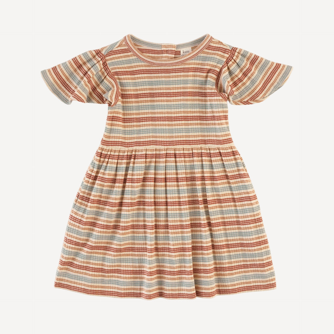 colette dress | multi stripe | organic cotton multi rib