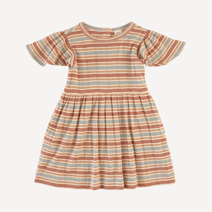 colette dress | multi stripe | organic cotton multi rib
