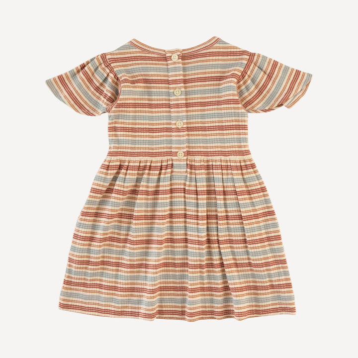 colette dress | multi stripe | organic cotton multi rib