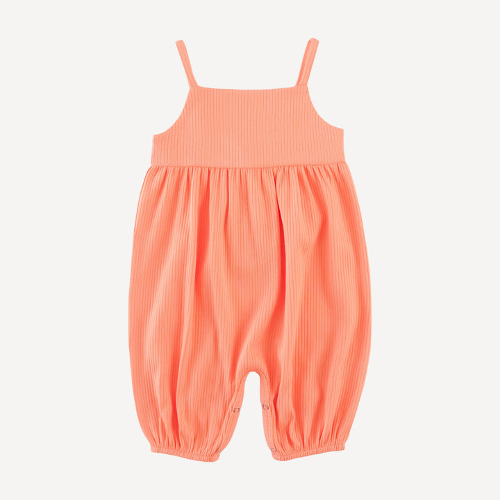 skinny strap jumpsuit | papaya | organic cotton single rib