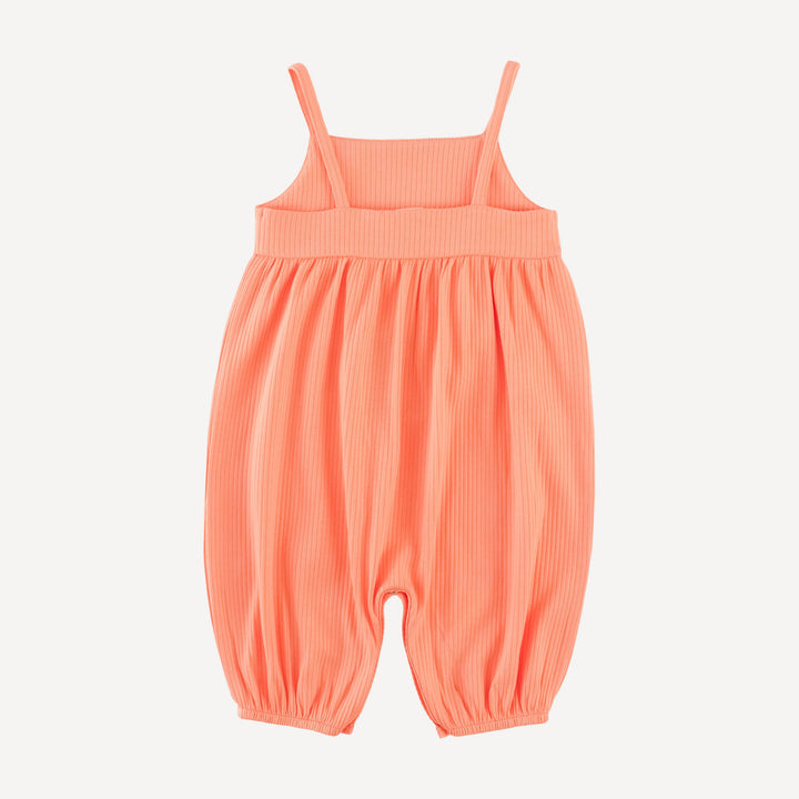 skinny strap jumpsuit | papaya | organic cotton single rib
