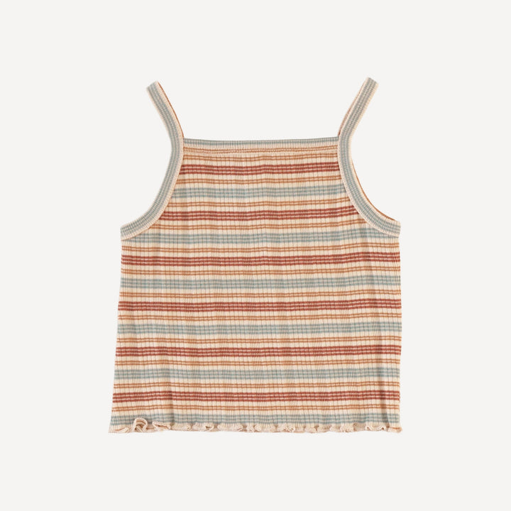 lettuce spaghetti tank + bloomer set | multi stripe | organic cotton multi rib