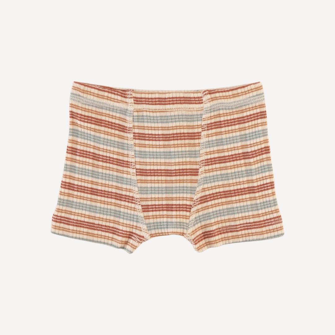 boxer | multi stripe | organic cotton multi rib