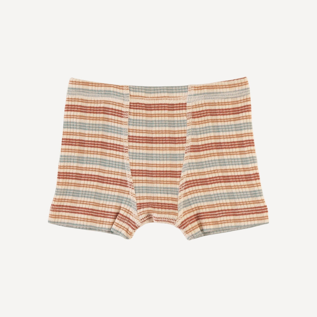 boxer | multi stripe | organic cotton multi rib