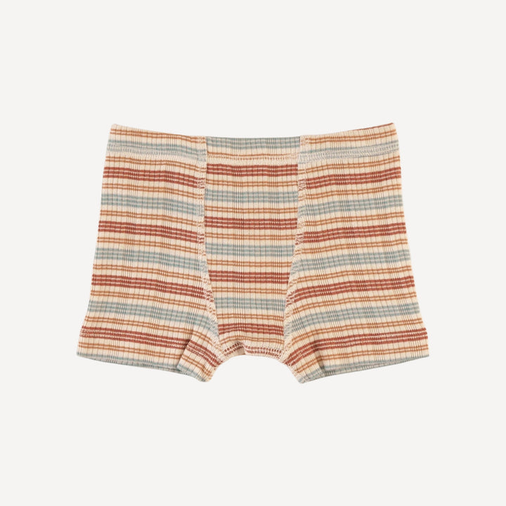 boxer | multi stripe | organic cotton multi rib