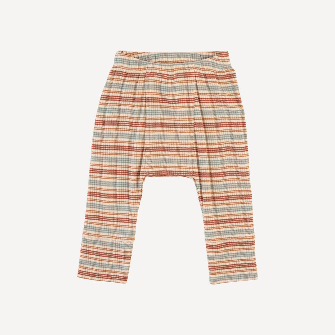 classic panda pant | multi stripe | organic cotton multi rib