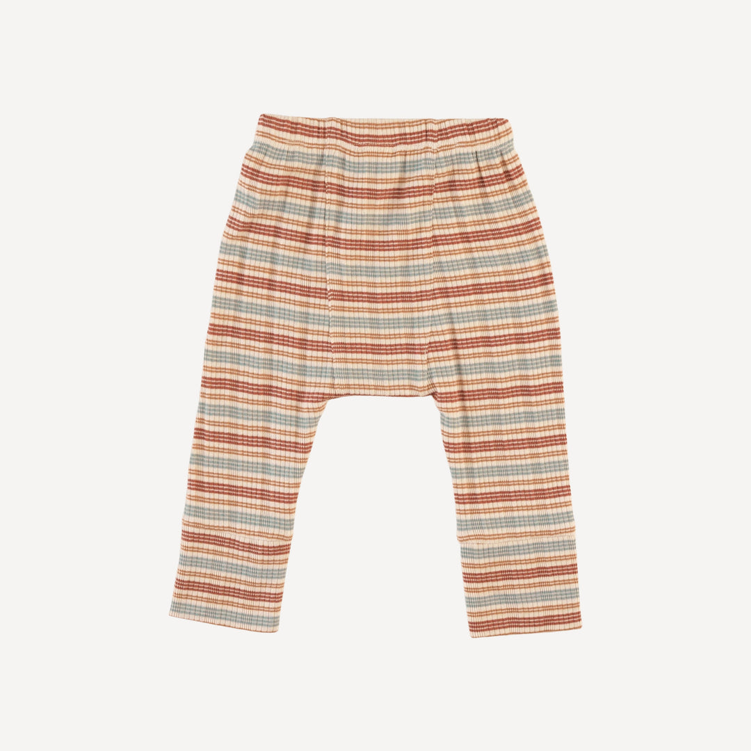 classic panda pant | multi stripe | organic cotton multi rib