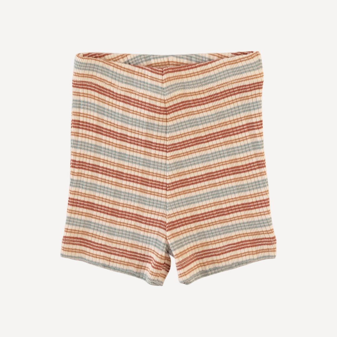 bike short | multi stripe | organic cotton multi rib