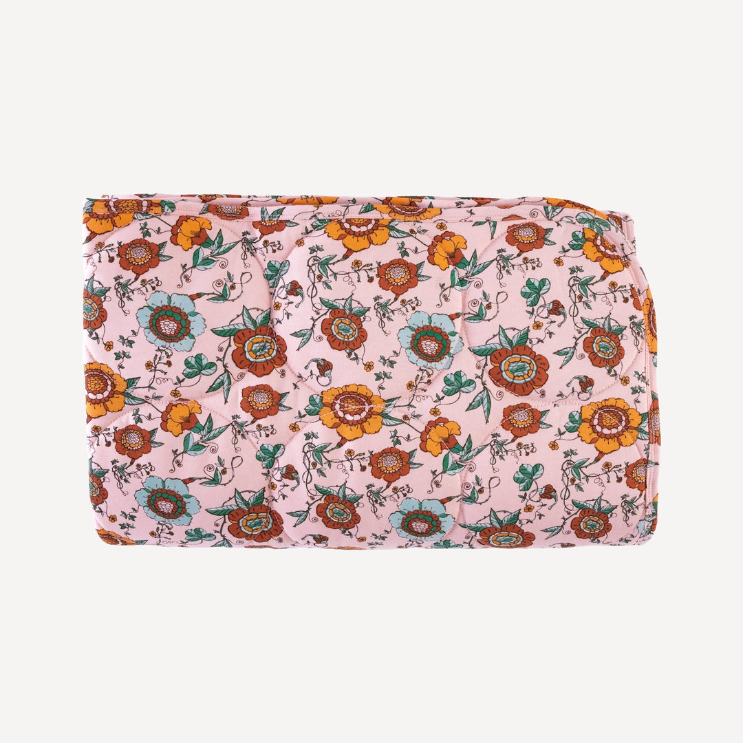 classic circle quilt | chinoiserie floral | organic cotton jersey