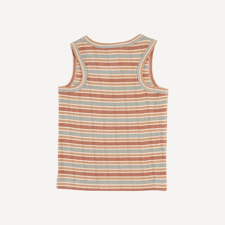 racerback tank | multi stripe | organic cotton multi rib