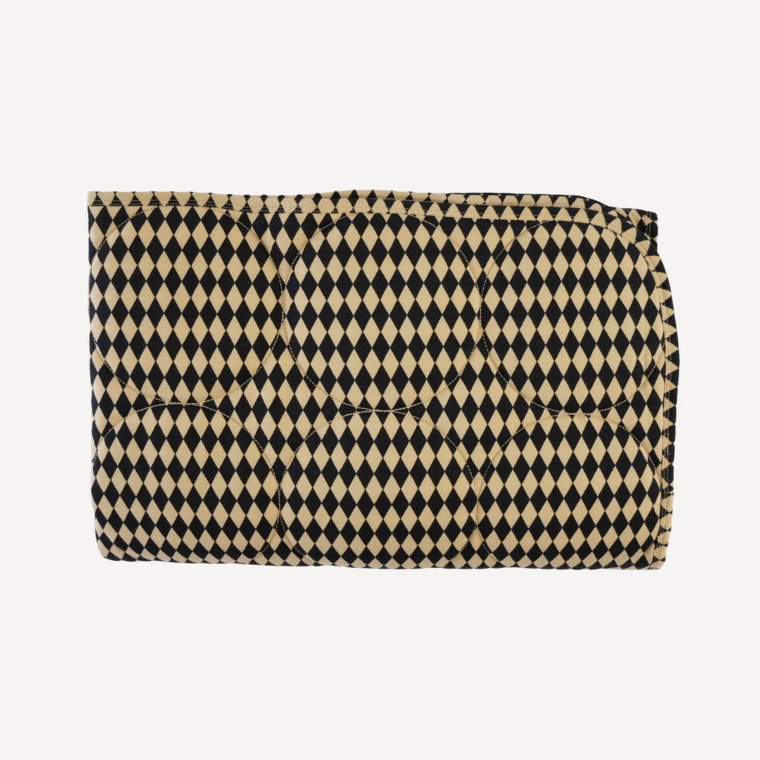 classic circle quilt | black harlequin | organic cotton jersey