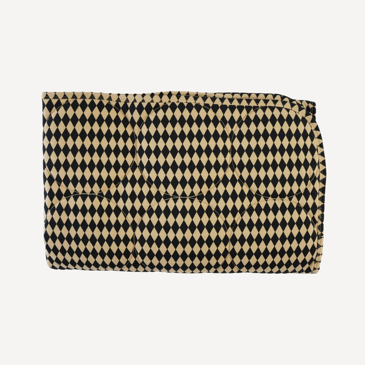 classic circle quilt | black harlequin | organic cotton jersey