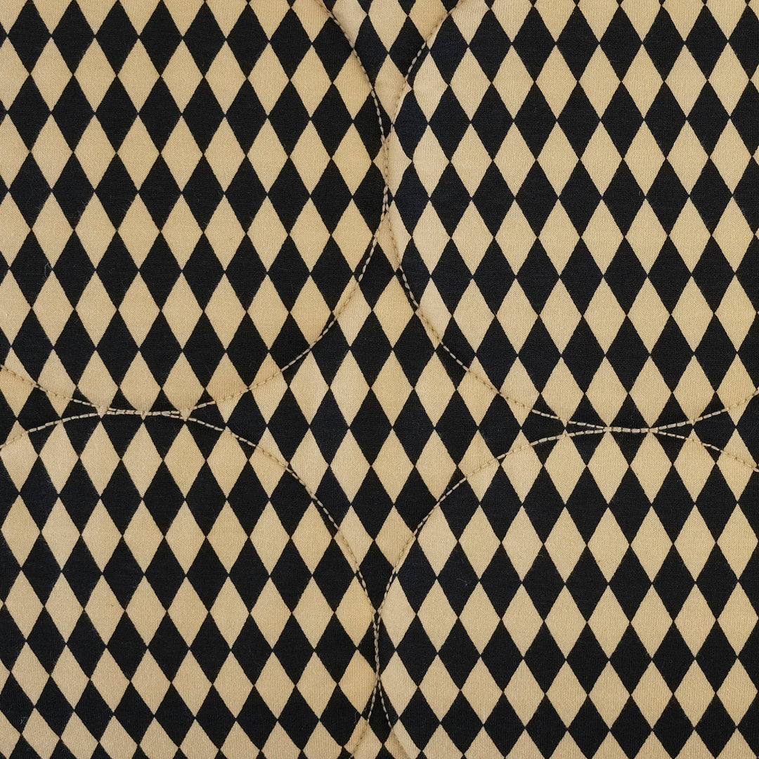 classic circle quilt | black harlequin | organic cotton jersey