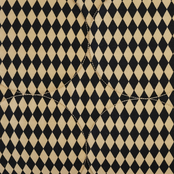 classic circle quilt | black harlequin | organic cotton jersey